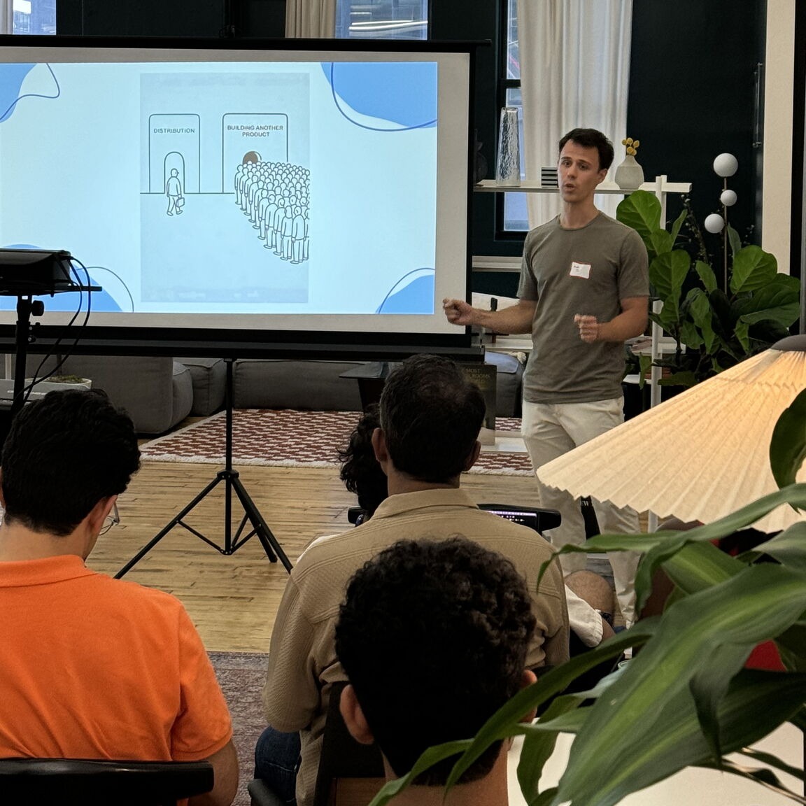 Andy presenting a GTM workshop at Pioneering Minds AI